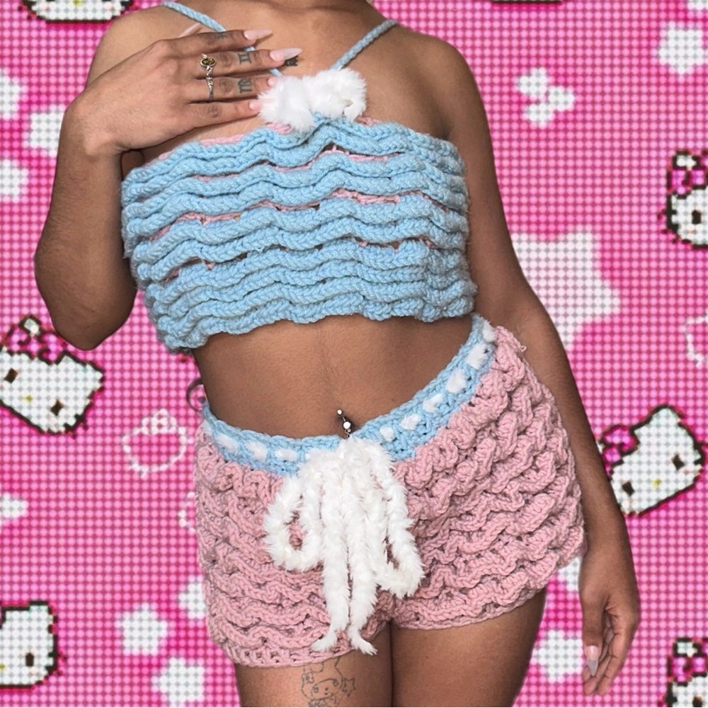 Handmade Crochet Bloomer Set